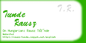 tunde rausz business card